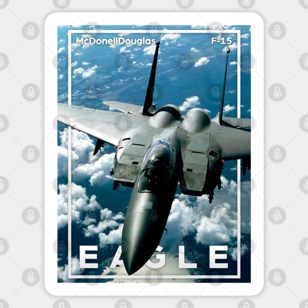 F15 Eagle Sticker by Aircraft.Lover